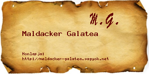 Maldacker Galatea névjegykártya